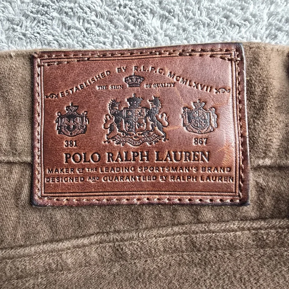 Vintage Polo Ralph Lauren Pants Mens 36x32 (29) Brown Soft Slim Fit 5 Pocket